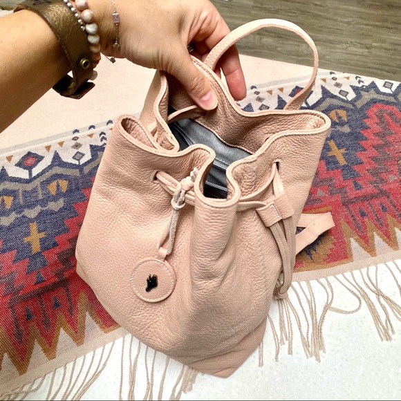Rare Sweet ROOTS BOHO backpack in stunning blush super soft prince leather - Picture 7 of 16